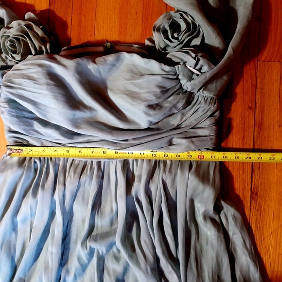 Green Maxi Pl Maternity Dress Puff Sleeves RosesGathering  Check Measurements - Picture 7 of 15